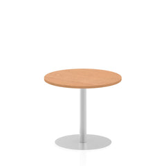 Dynamic Italia 800mm Poseur Round Table Oak Top 725mm High Leg ITL0128 DD