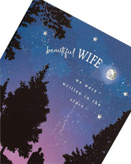 Romantic Starlit Design Wife Valentine's Day Card