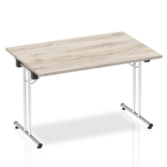 Dynamic Impulse 1200mm Folding Rectangular Table Grey Oak Top I003269 DD