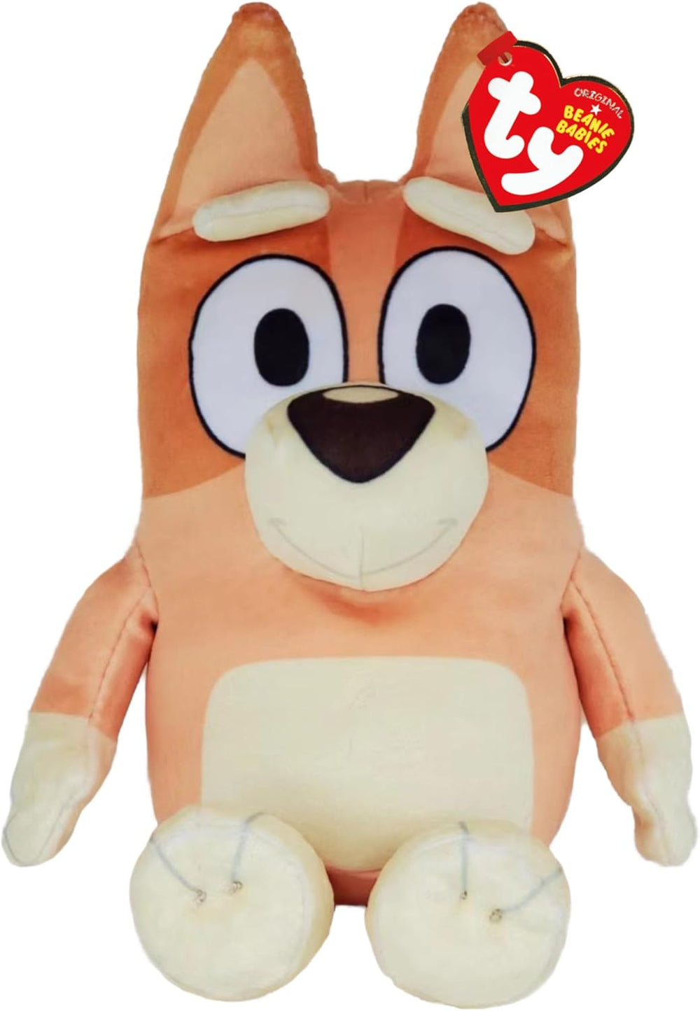 TY Bluey Bingo soft plush toy for kids, collectible Teddy Bear plushie with soft fabric and detailed features.
