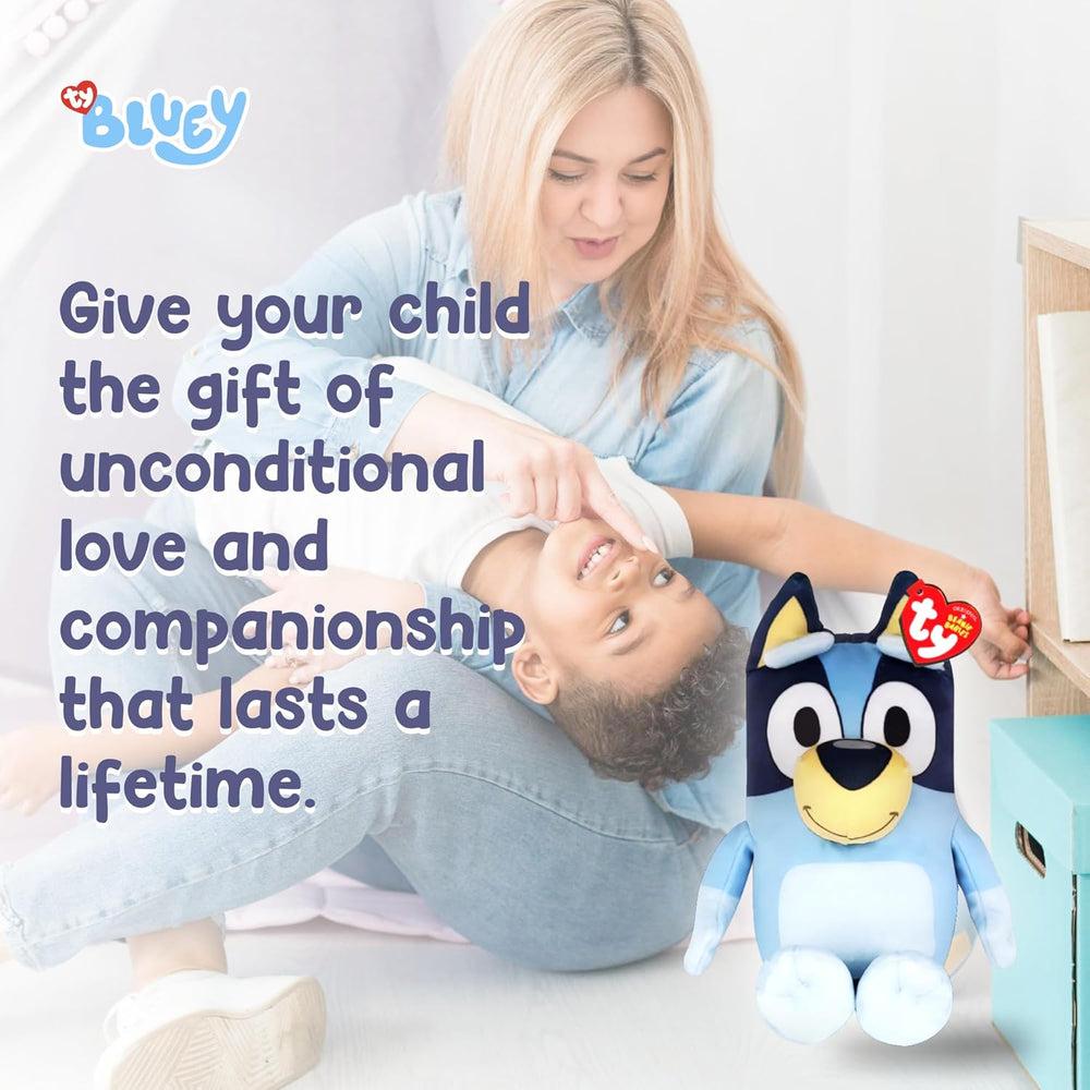 TY Bluey Bingo soft plush toy for kids, teddy bear collectible plushie featuring Bluey's character with soft fabric and detailed design.