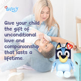 TY Bluey Bingo soft plush toy for kids, teddy bear collectible plushie featuring Bluey's character with soft fabric and detailed design.
