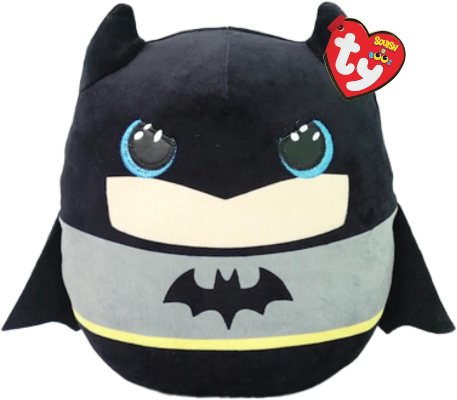 Soft toy Batman Squishy Beanie by Ty, featuring a plush Batman character from DC Comics, perfect for cuddling and display.