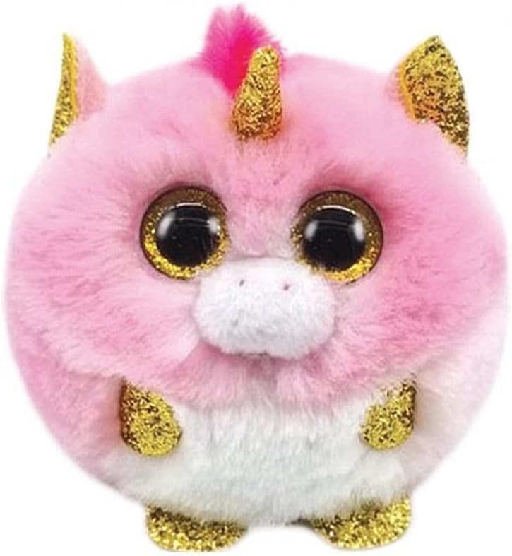 Multicolor TY Puffies plush unicorn soft toy, 7cm Fantasia unicorn, cuddly and colorful stuffed animal for kids
