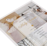 Holy Season Christmas Greeting Card with Rejoice and Celebrate Religious Design