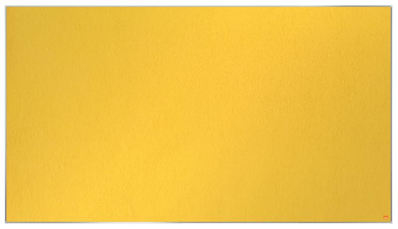 Nobo Impression Pro Widescreen Yellow Felt Noticeboard Aluminium Frame 1550x870mm 1915432