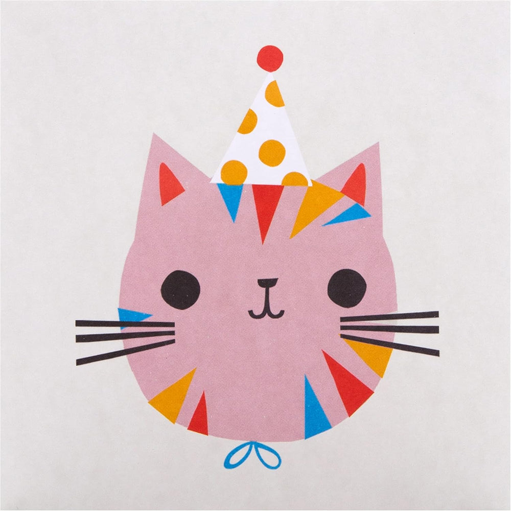 Cat Designs Kids Pack of 10 In 2 Cute Birthday Cards