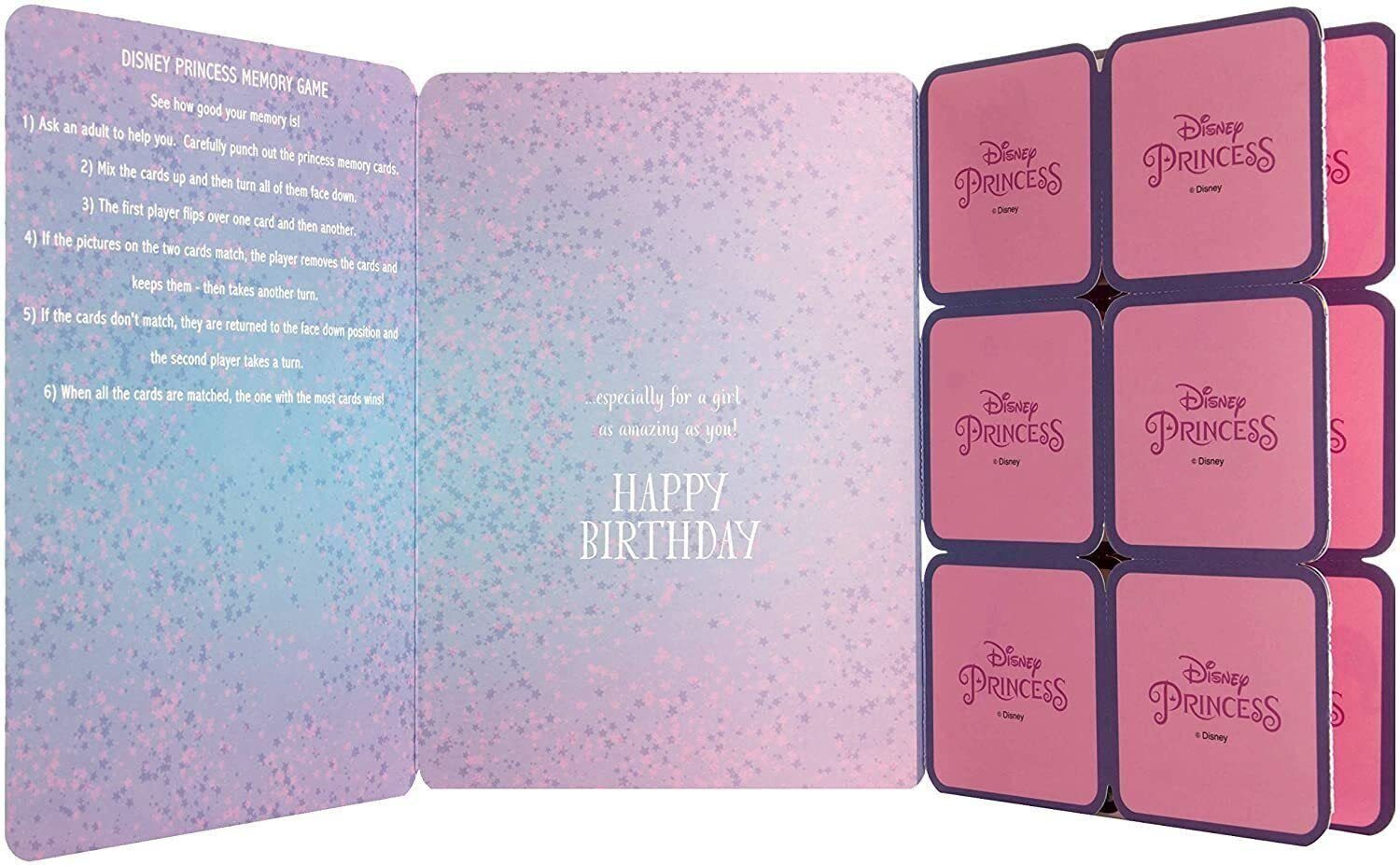 Hallmark Disney Princess Birthday Card Memory Game