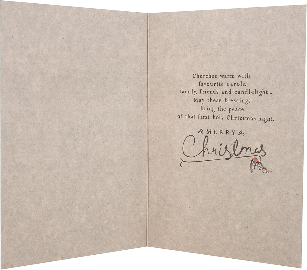 Hallmark Christmas Card – Religious Blessings Design with Traditional Verse