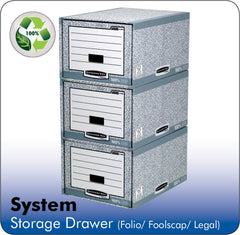 Fellowes Bankers Box System Storage Drawer Board Grey (Pack 5) 1820