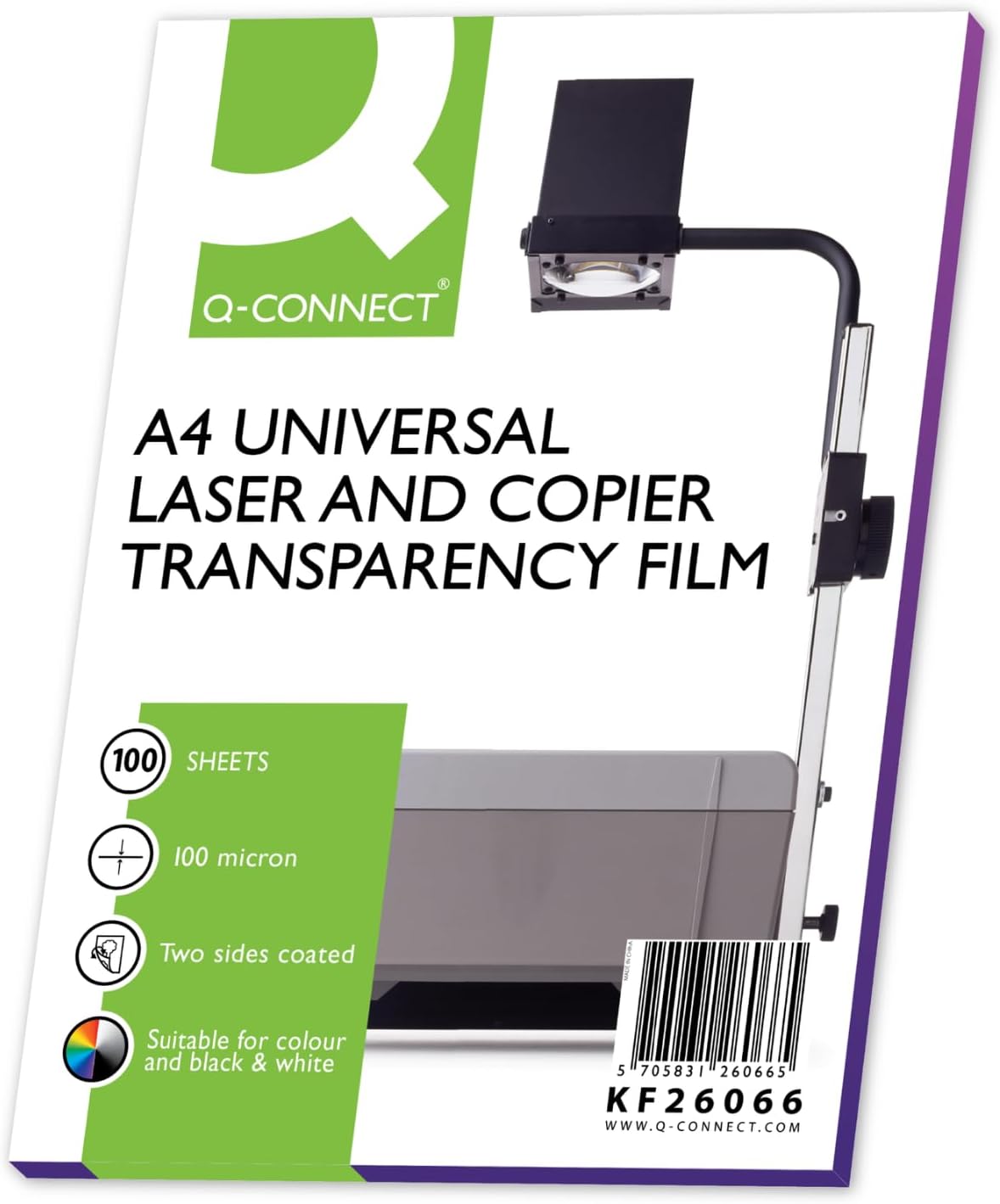 Q-Connect Clear Over Head Projector Film (Pack of 100)