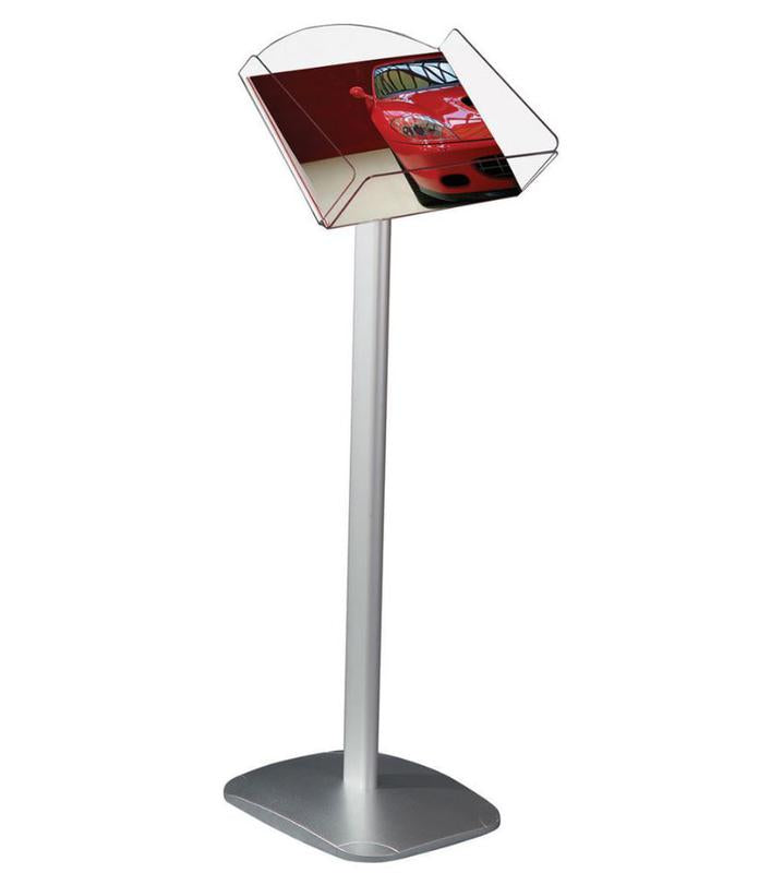 SECO Decorative A4 Brochure Stand Landscape Aluminium - DBSA4L