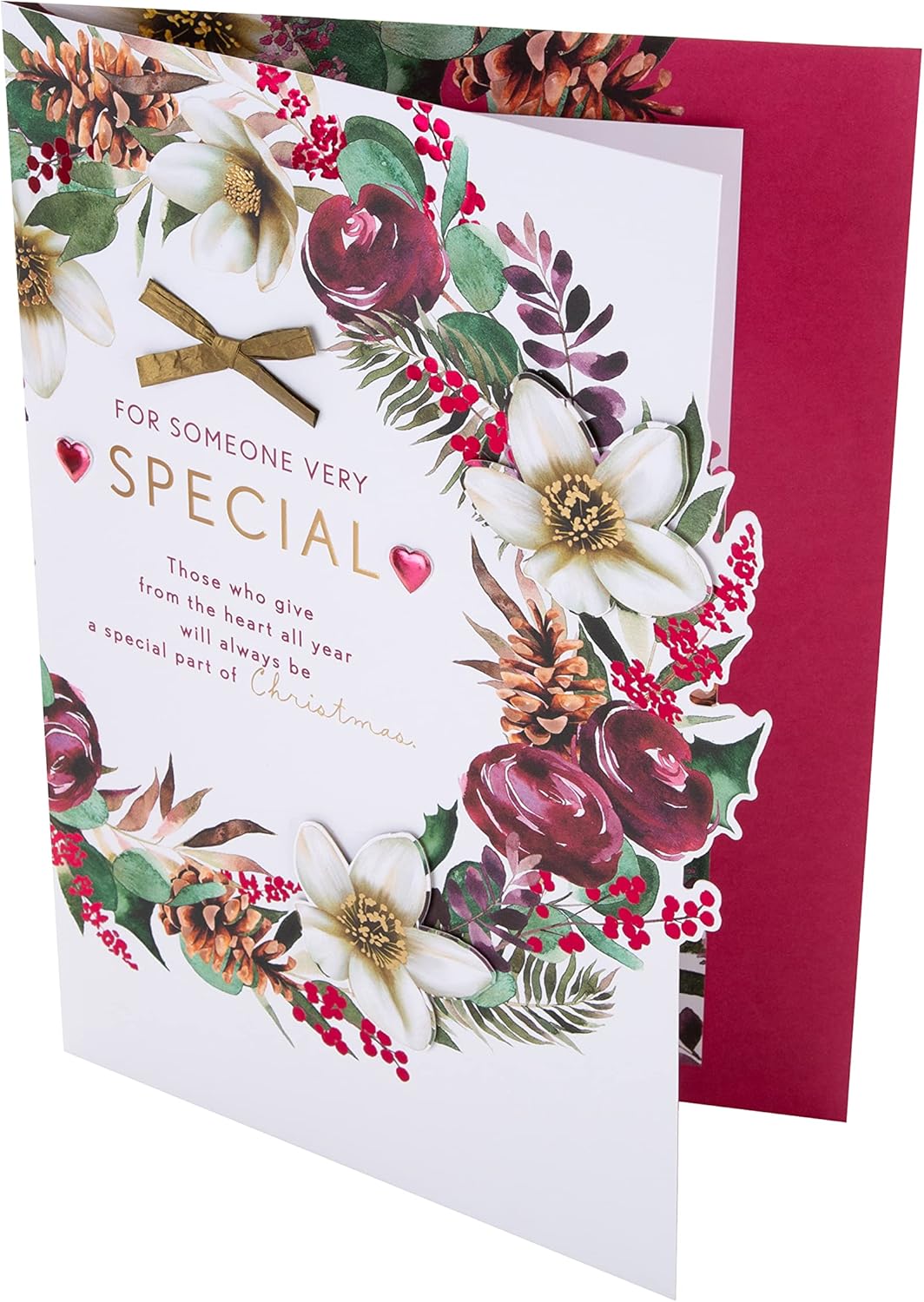 Wreath and Verse Design Christmas Card for Someone Very Special – Boxed Festive Greeting