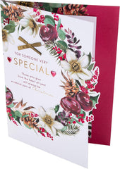Wreath and Verse Design Christmas Card for Someone Very Special – Boxed Festive Greeting