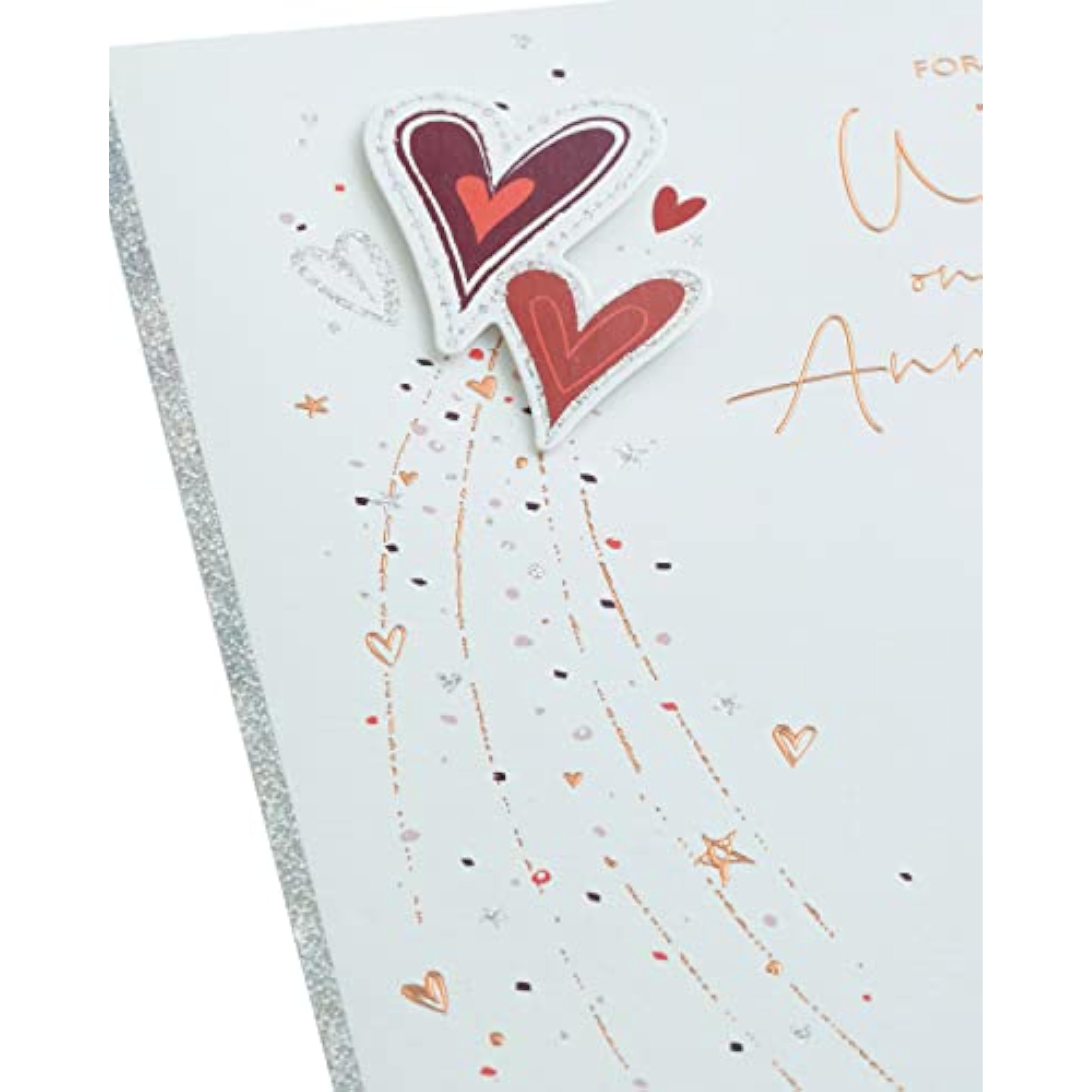 Red Hearts Design Wife Anniversary Card