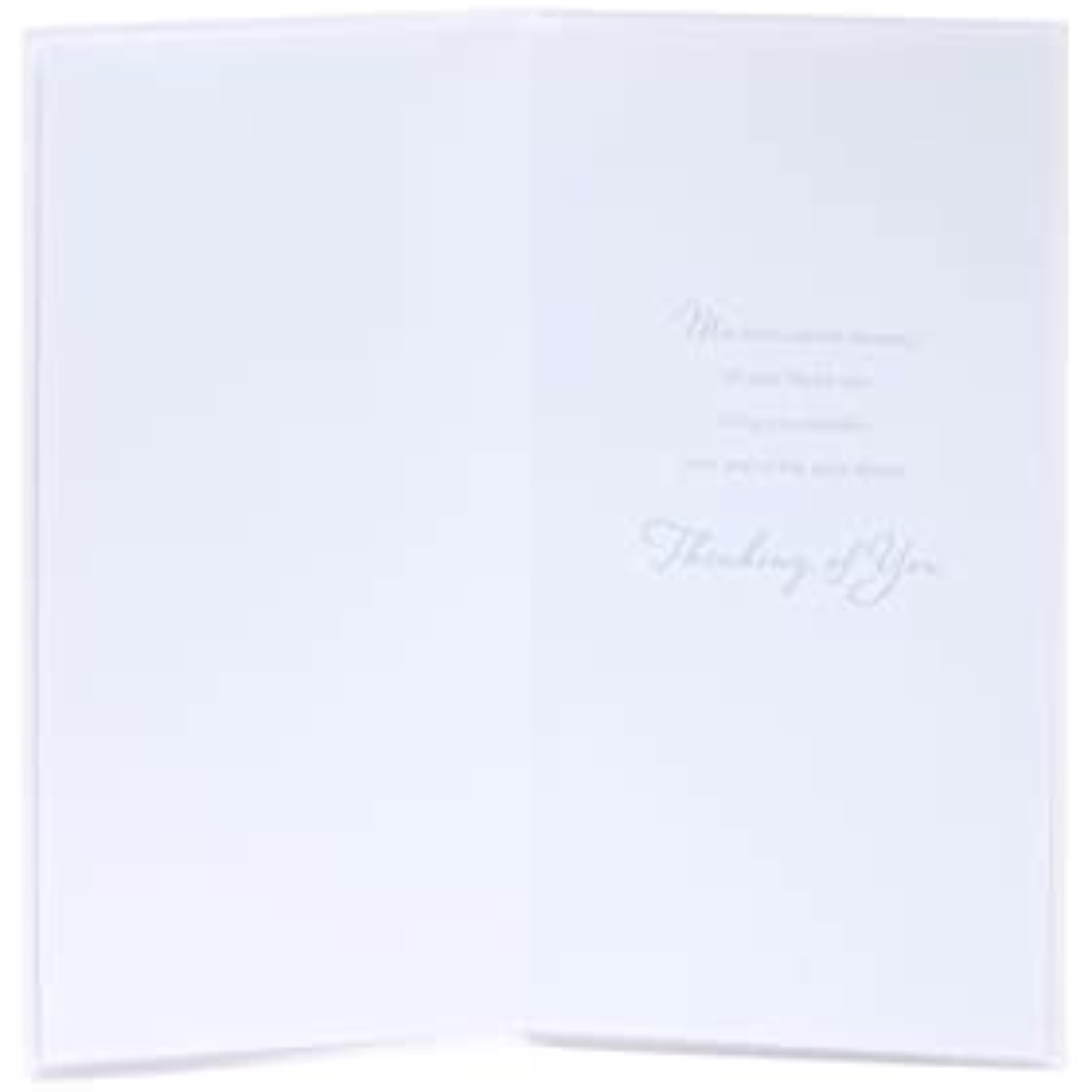 Sympathy Bereavement Card - Pure White with 2D Flowers and Pearl Detail Silver Foil Lettering