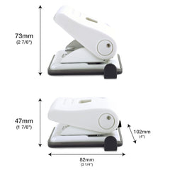 Rapesco ECO Medium 2-Hole Punch, 22 Sheets - Soft White