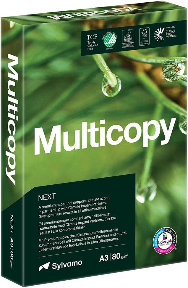 Multicopy Next Carbon Balanced A3 White Copy Paper 80gsm 500 Sheets