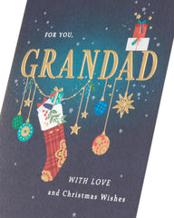 UK Greetings Christmas Card for Grandad – Christmas Wishes Festive Design