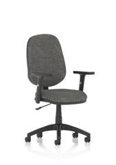 Eclipse Plus I Charcoal Chair With Adjustable Arms KC0020 DD