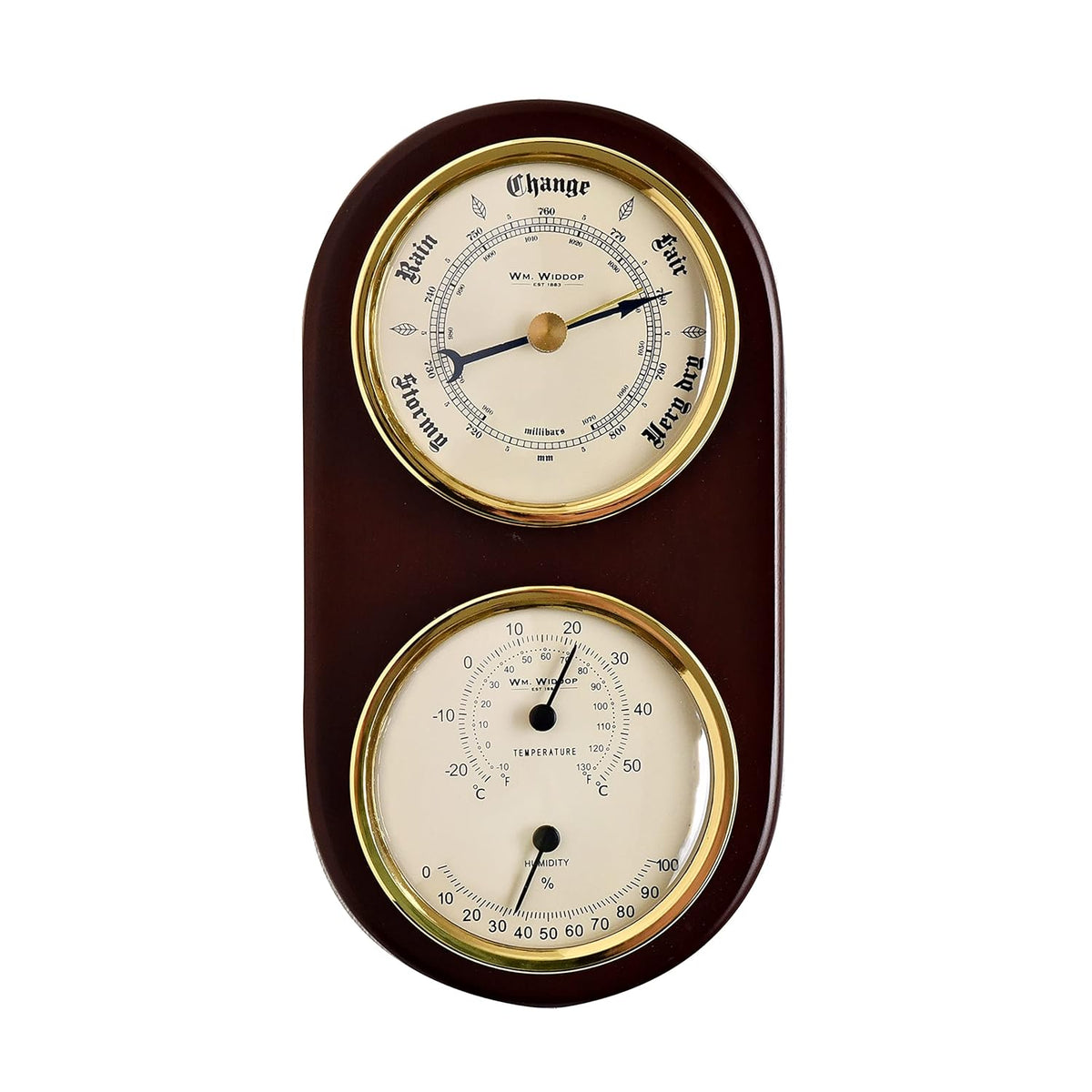 Widdop Wooden Barometer, Thermometer & Hygrometer