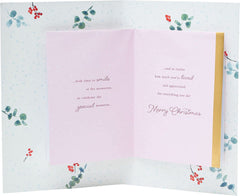 Pretty Pink Christmas Door Lovely Mum Christmas Card – Festive Elegant Design