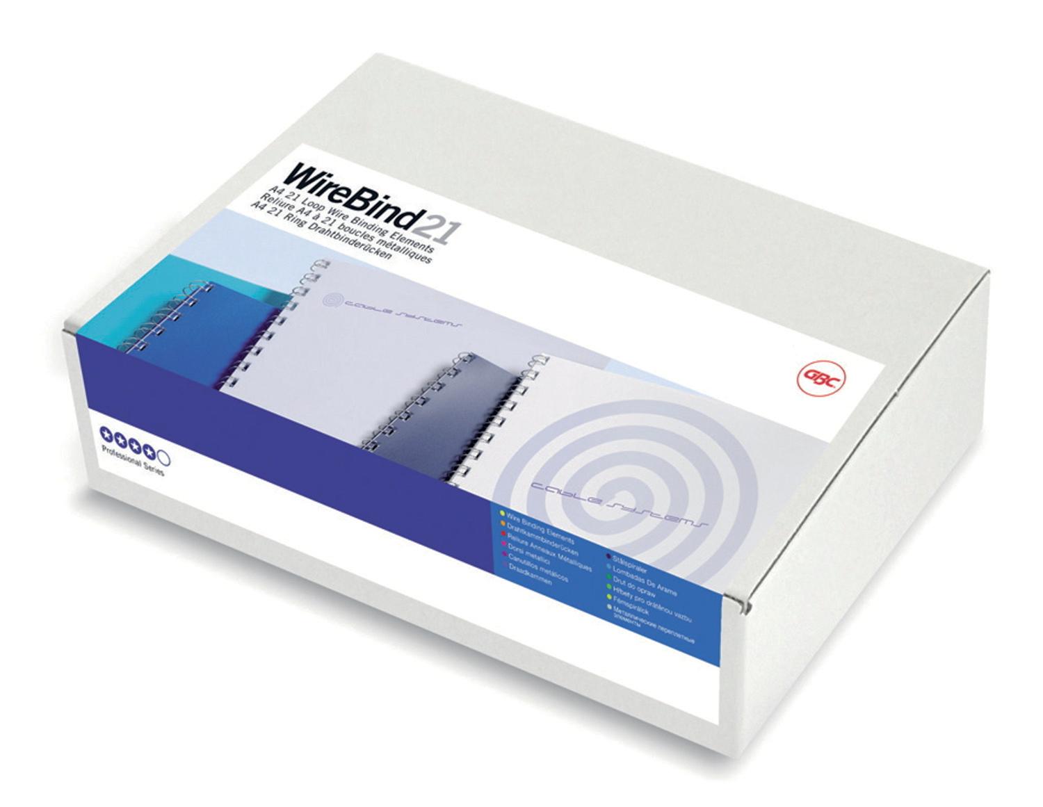 GBC Binding Wire Element A4 8mm 21 Loop Black (Pack 100) IB165122