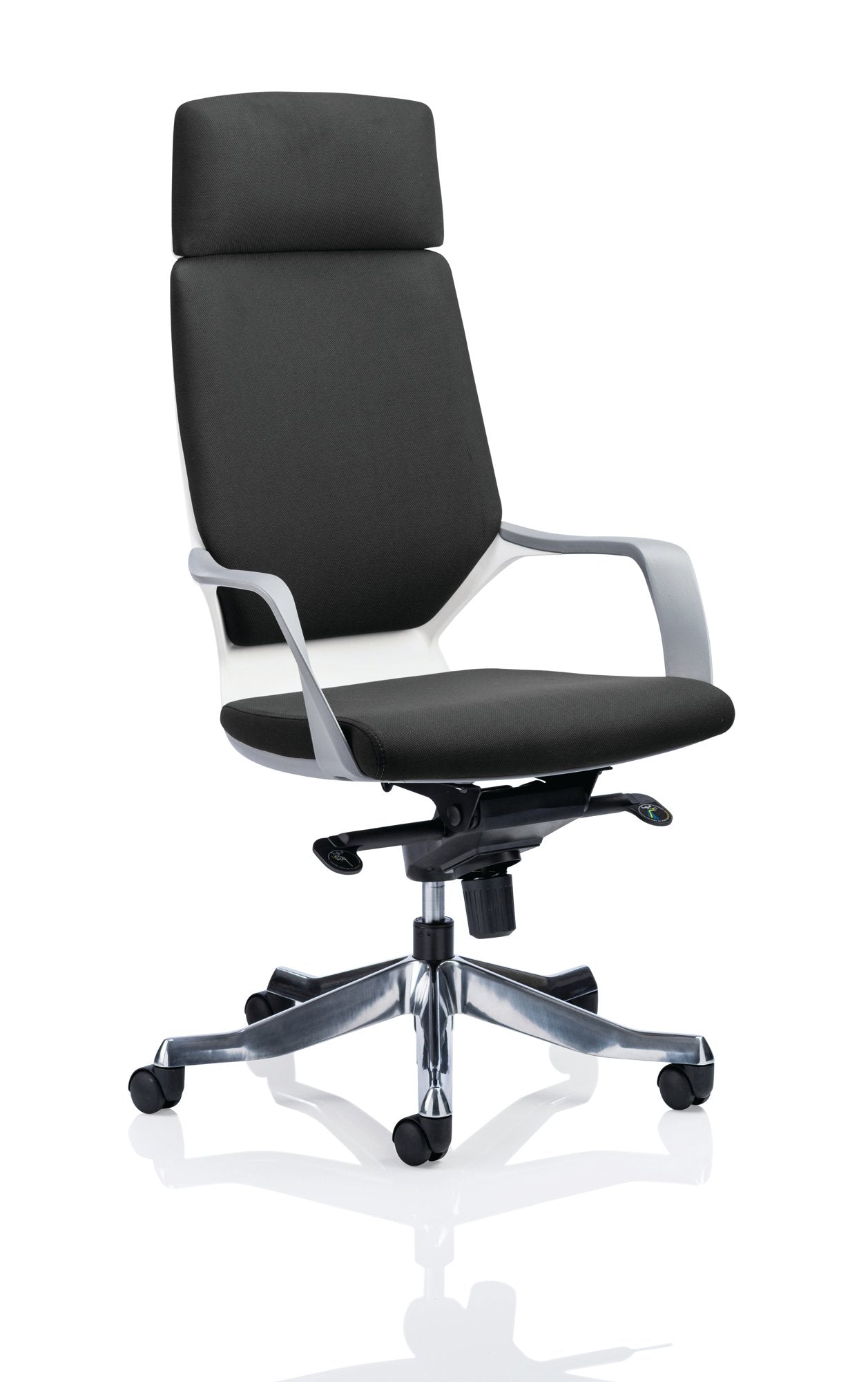 Xenon White Shell High Back Black Fabric KC0226 DD