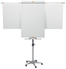 Nobo Classic Nano Clean Mobile Flipchart Easel Magnetic with Extension Arms Magnetic 700x745mm Silver 1901920 DD