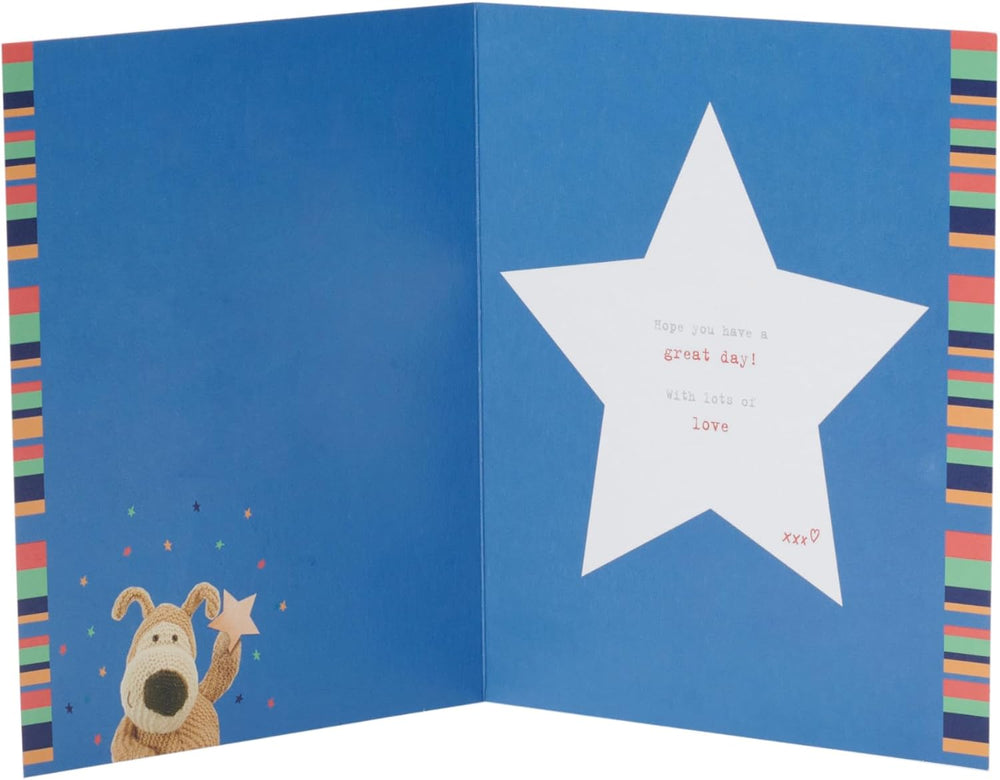 Boofle birthday card for uncle with cute design and envelope, perfect for him, boys, men, measuring 165 x 190 mm.