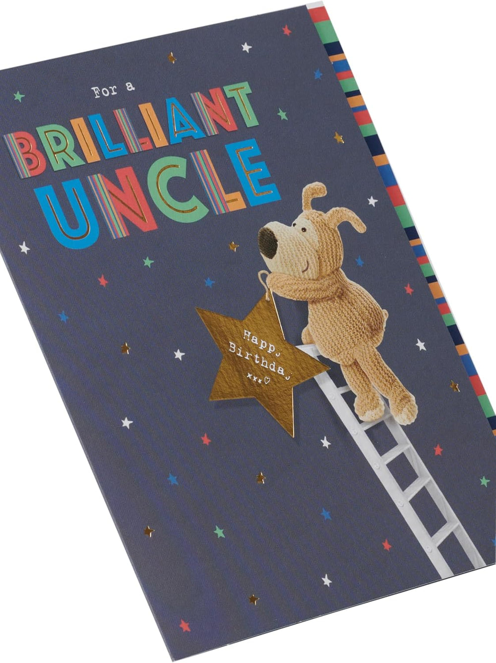 Boofle birthday card for uncle by UK Greetings featuring a cute design, with envelope, measuring 165 x 190 mm, for men and boys