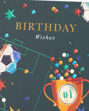 UK Greetings birthday greeting card measuring 165 x 190 mm, featuring colorful designs for special celebrations.