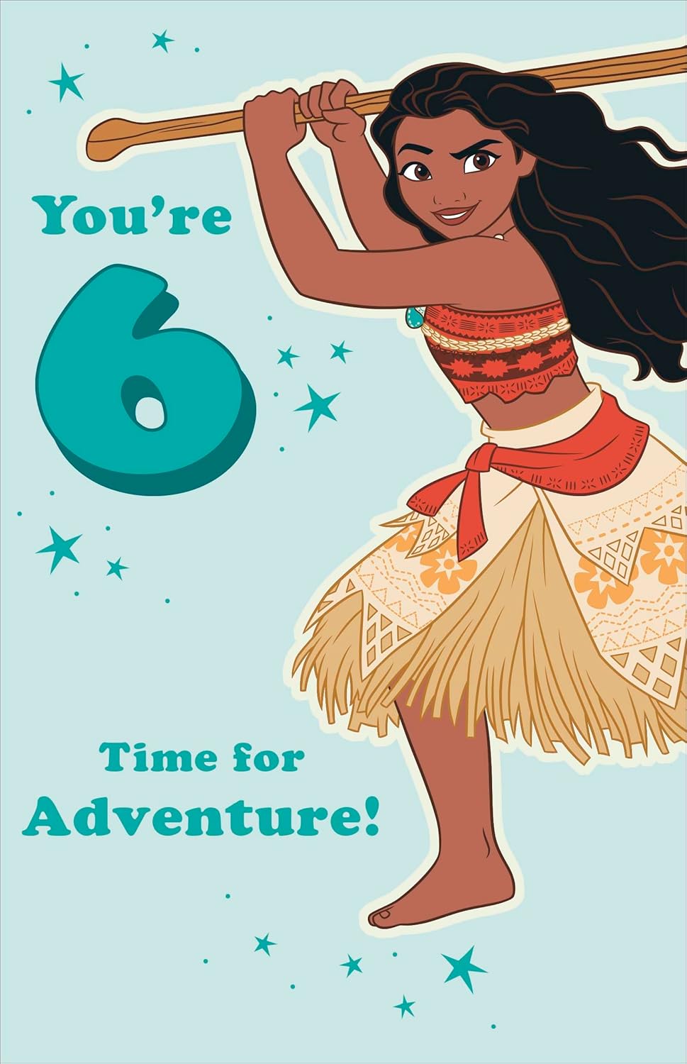 Colorful UK Greetings 6th birthday card for girl with fun design, perfect for celebrating her special day.