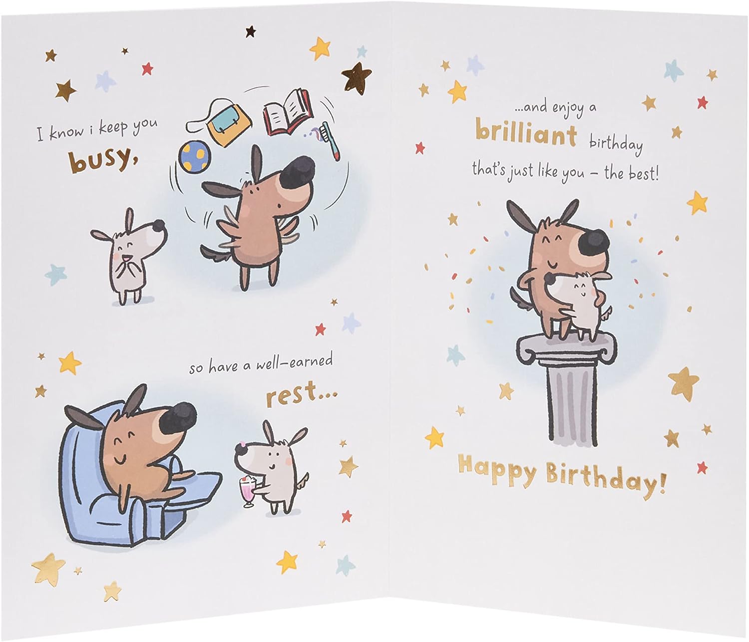 UK Greetings birthday card for Daddy featuring a humorous dog design, perfect for celebrating birthdays with a fun canine theme.