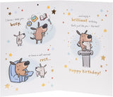 UK Greetings birthday card for Daddy featuring a humorous dog design, perfect for celebrating birthdays with a fun canine theme.