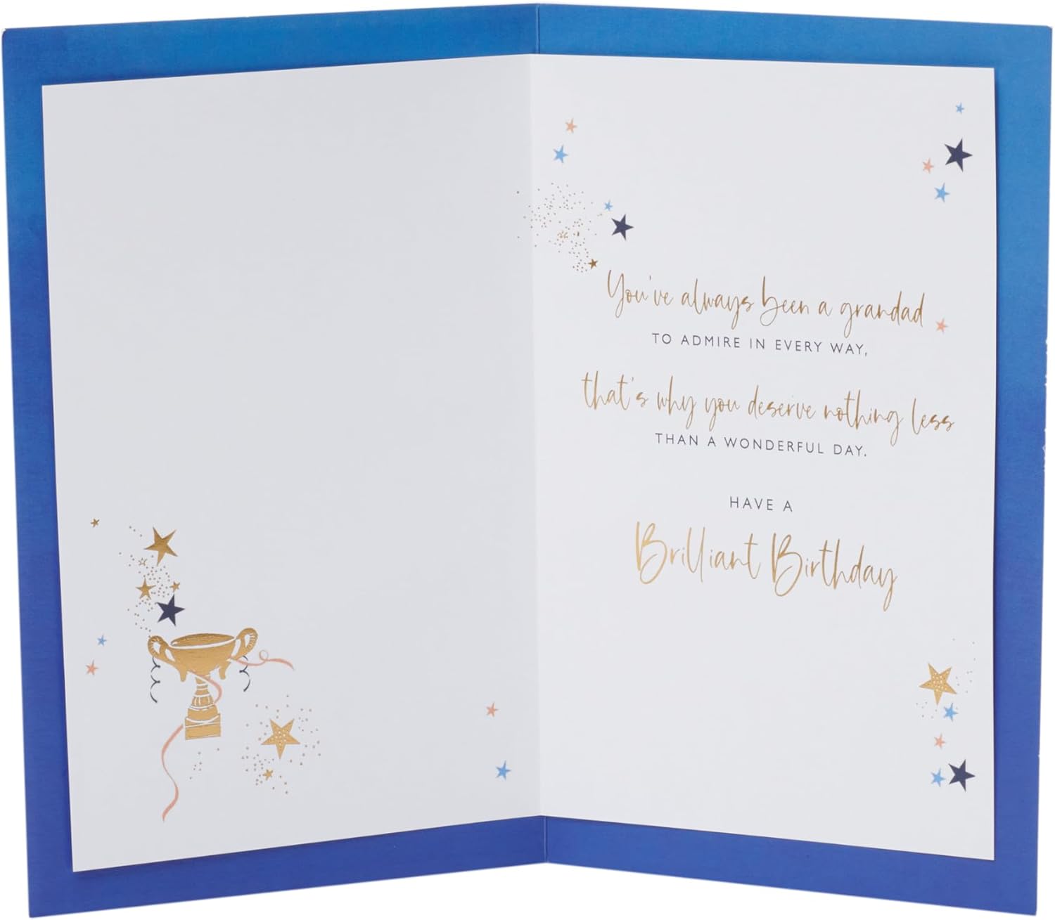 UK Greetings birthday card for Grandad, featuring colorful birthday design with festive elements and heartfelt message inside.