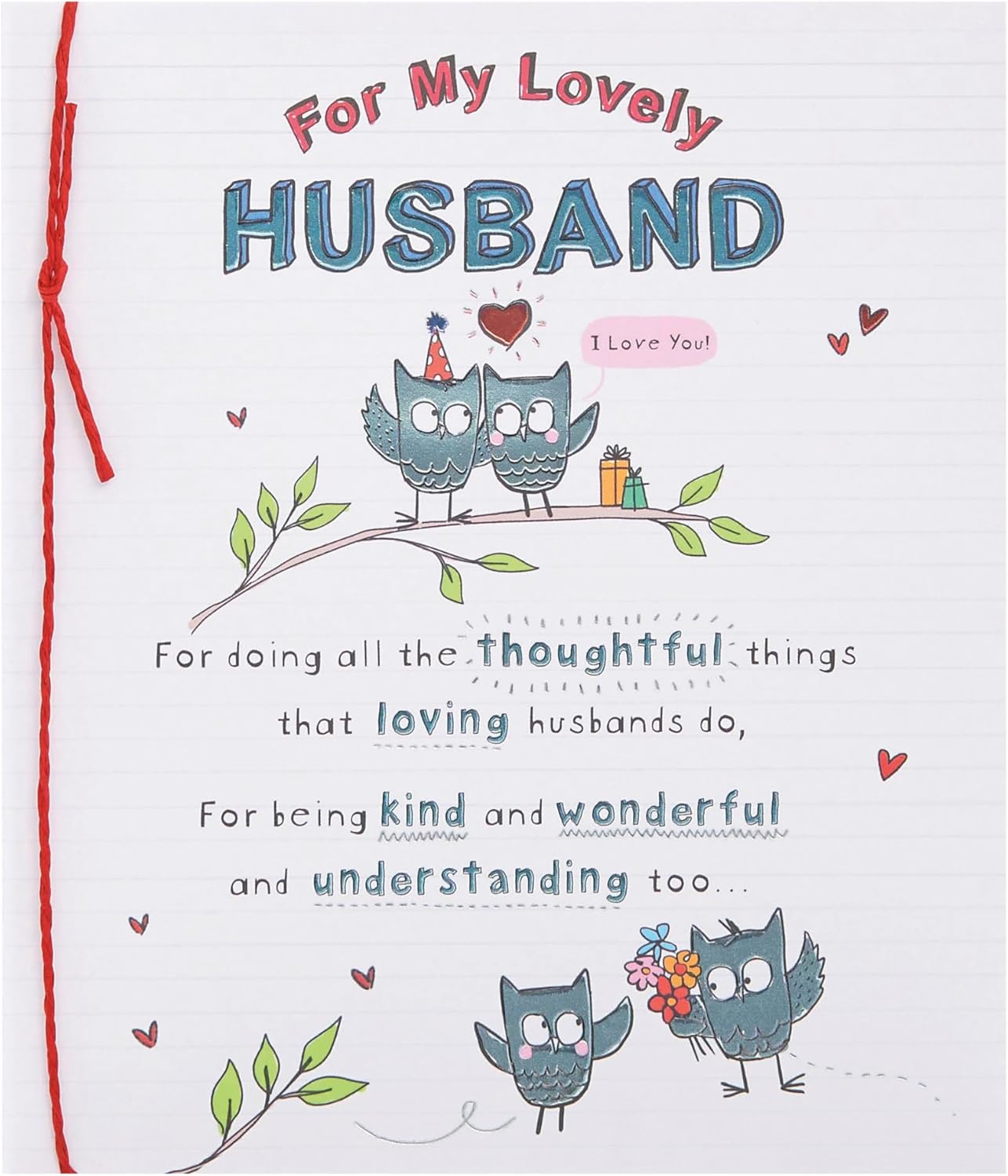 UK Greetings birthday card for husband featuring heartfelt and elegant design, perfect for celebrating his special day.
