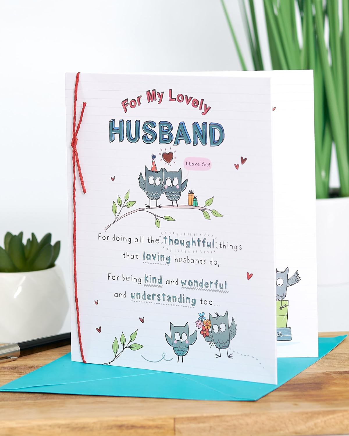 UK Greetings birthday card for husband featuring heartfelt and elegant design, perfect for celebrating his special day.