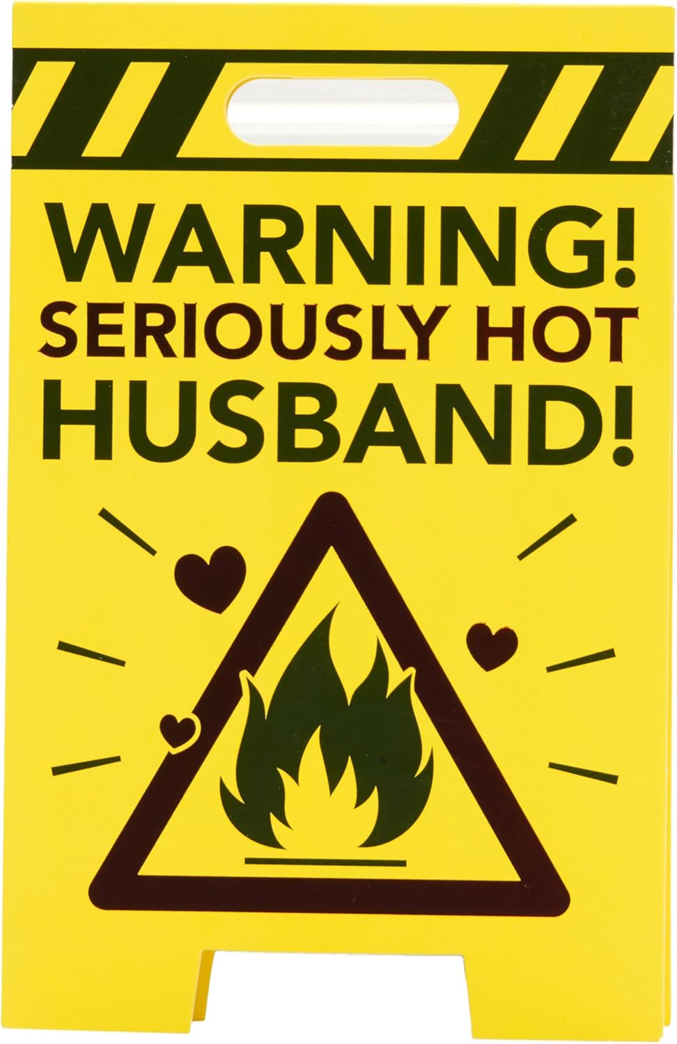 UK Greetings birthday card for husband featuring a vibrant 3D hot sign design with celebratory graphics.