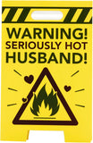 UK Greetings birthday card for husband featuring a vibrant 3D hot sign design with celebratory graphics.