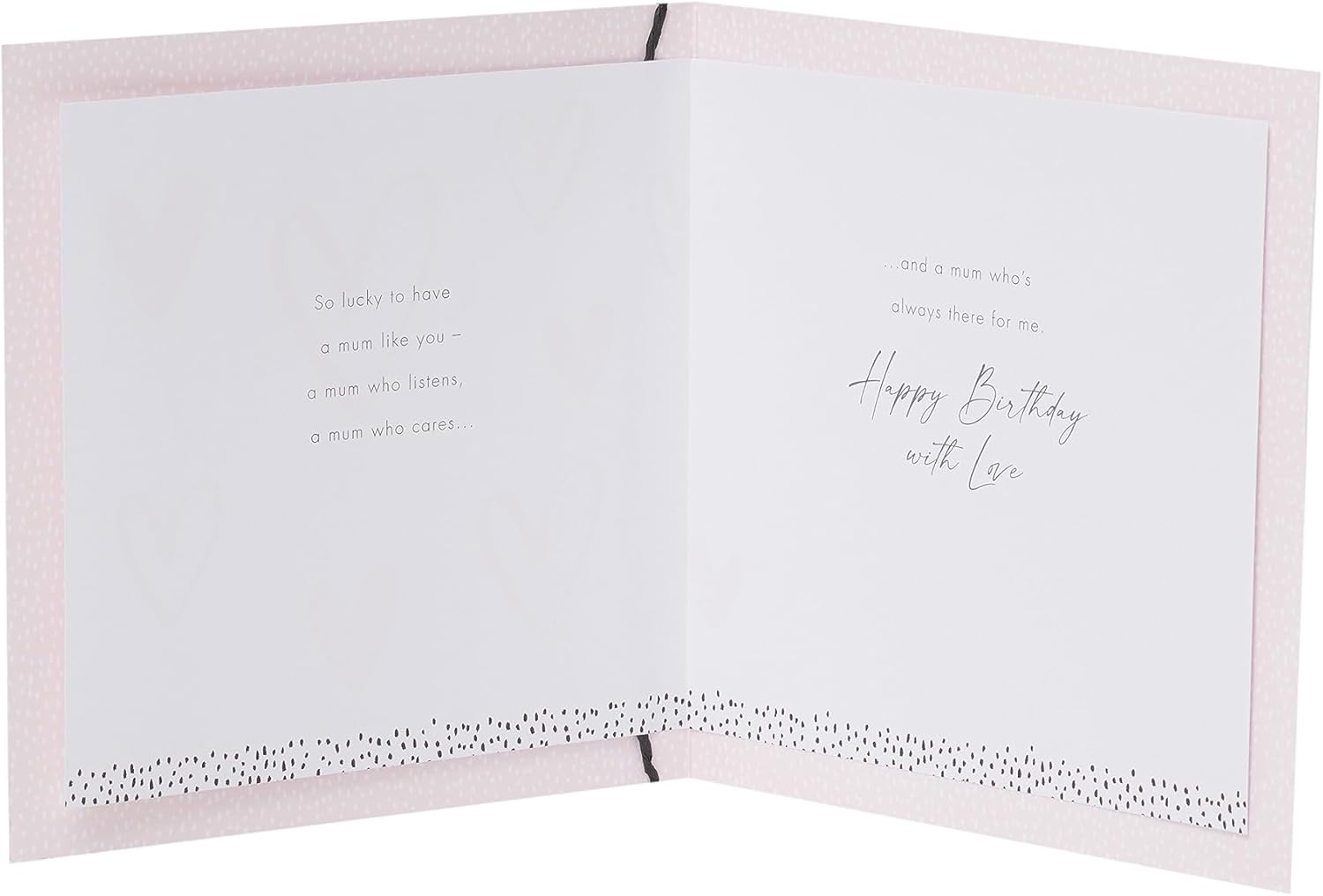 UK Greetings birthday card for Mum from Daughter with love heart design, featuring colorful illustrations and heartfelt message.