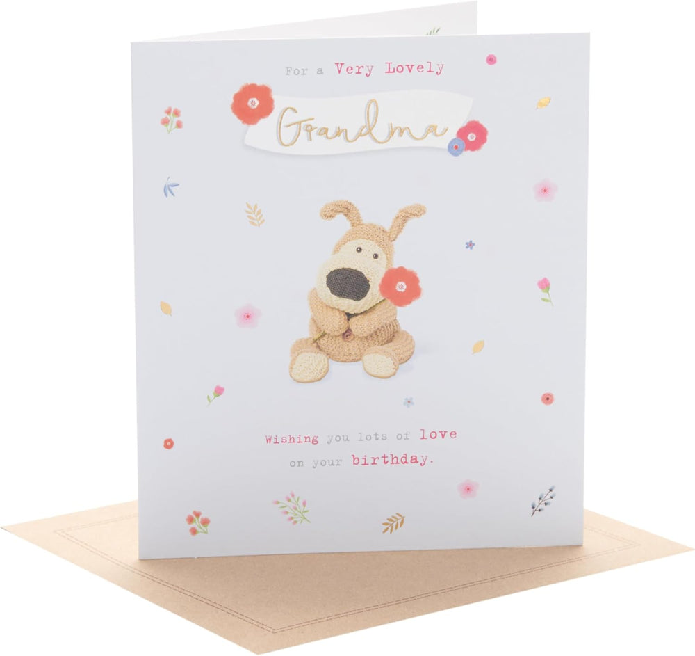 UK Greetings Boofle birthday card for grandma featuring a cute, colorful design with charming illustrations.