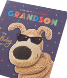 UK Greetings Boofle birthday card for grandson featuring a cute design and colorful illustrations.