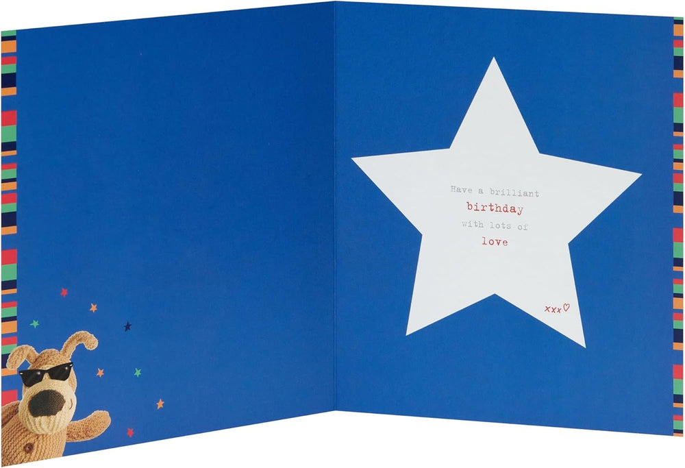UK Greetings Boofle birthday card for grandson featuring a cute design, perfect for celebrating a special occasion.