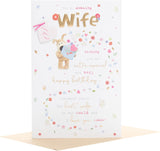 UK Greetings Boofle birthday card for wife featuring a cute design with colorful illustrations and cheerful birthday message.