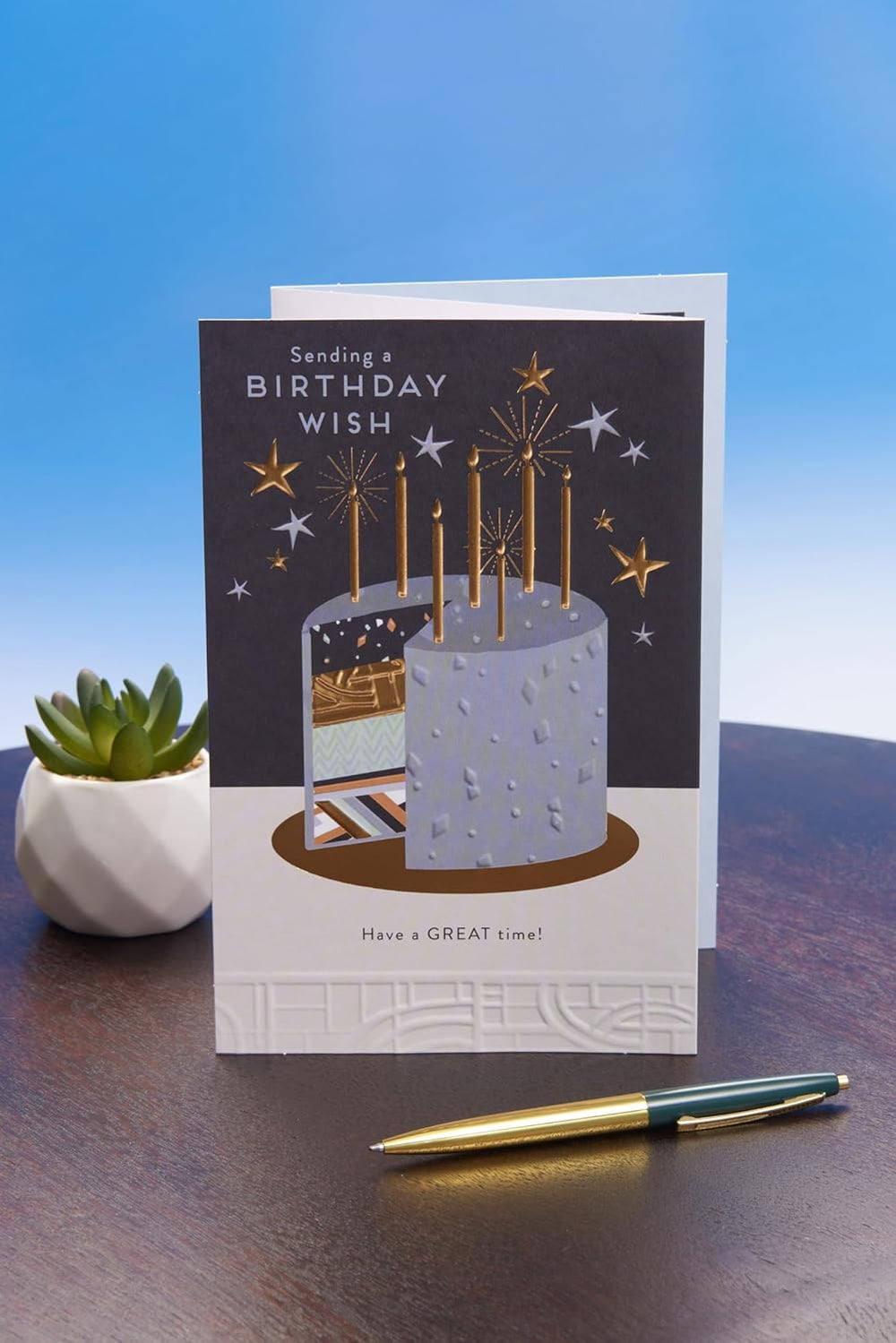 UK Greetings Confetti Pop birthday card with colorful confetti design, fun and festive greeting suitable for all ages.