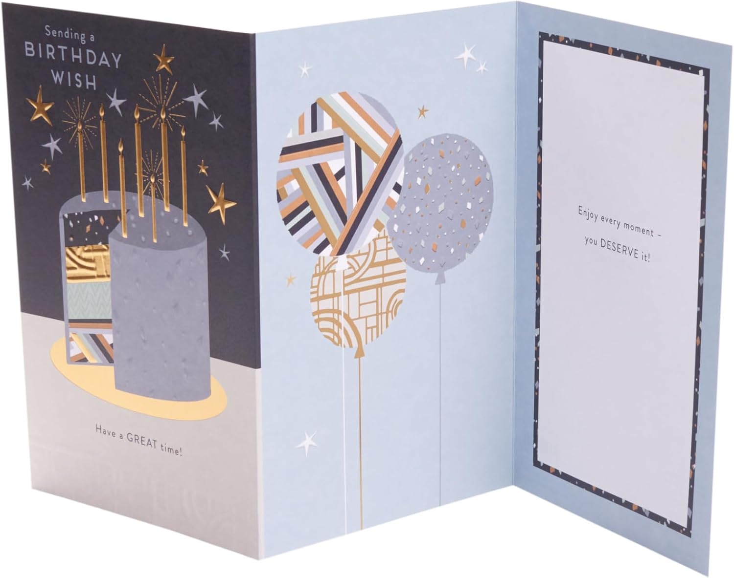 UK Greetings Confetti Pop birthday card featuring colorful confetti and festive design for all ages.