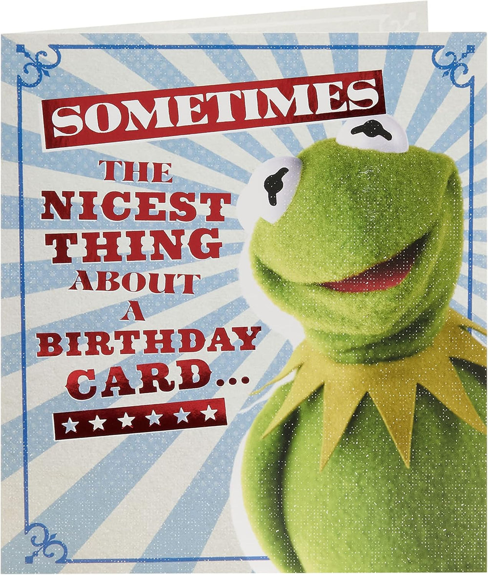 UK Greetings Disney Muppets birthday card for him featuring colorful Muppets characters, perfect for celebrating a male friend's birthday.