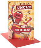 UK Greetings Disney The Muppets birthday card for Uncle featuring colorful Muppets characters and festive design.