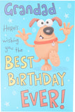 UK Greetings funny birthday card featuring a cheerful design and heartfelt message for Grandad's special day.